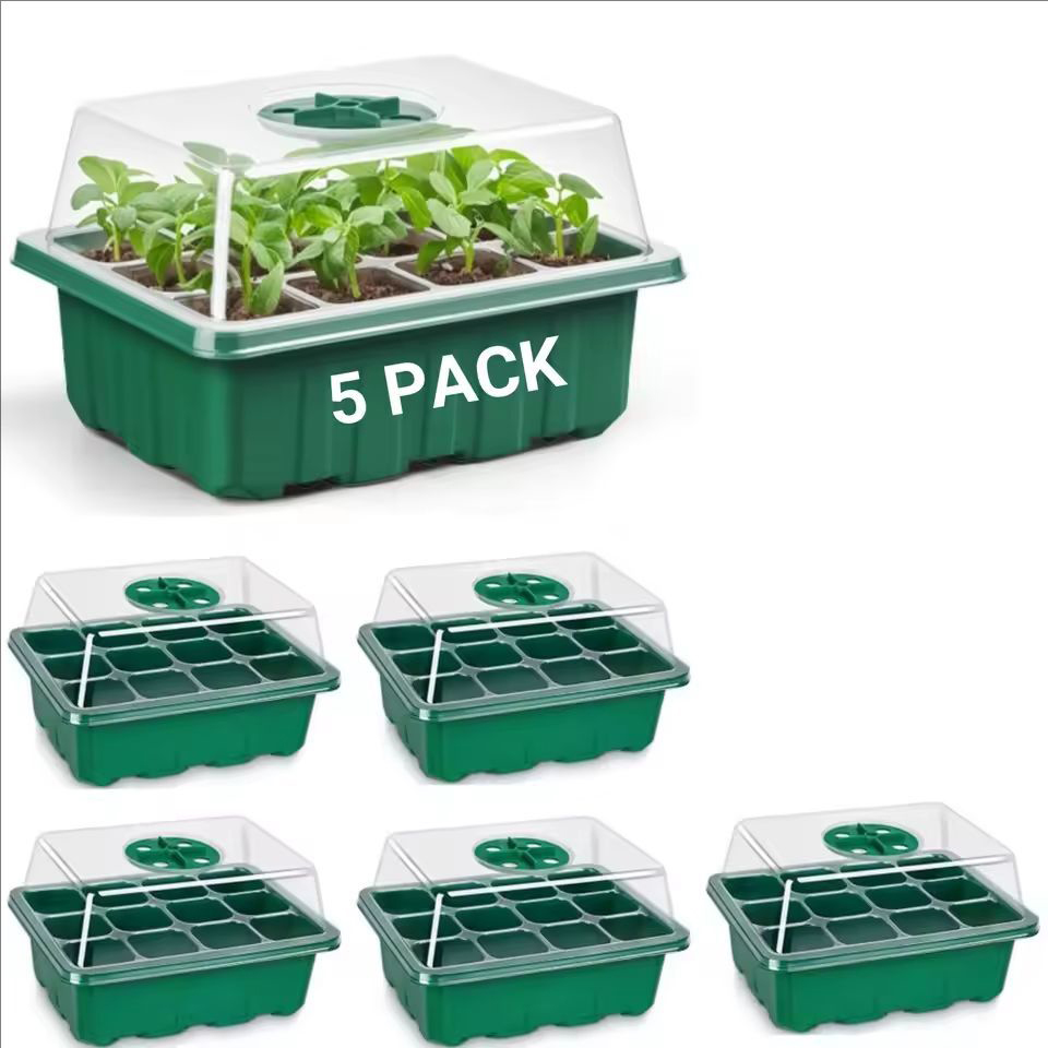10pcs/5pcs Seedling Trays Seed - Humidity Dome Kit 评论和价格