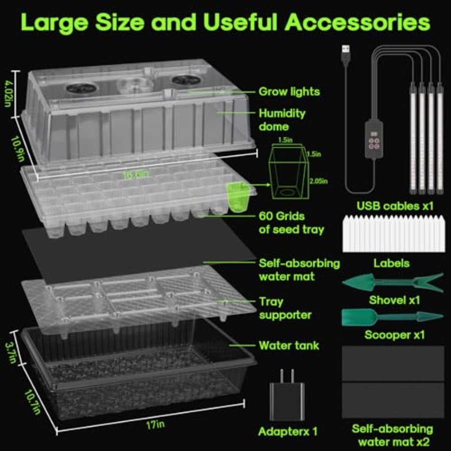 120-Cell Self-Watering Seed St - Humidity Dome Kit 评论和价格