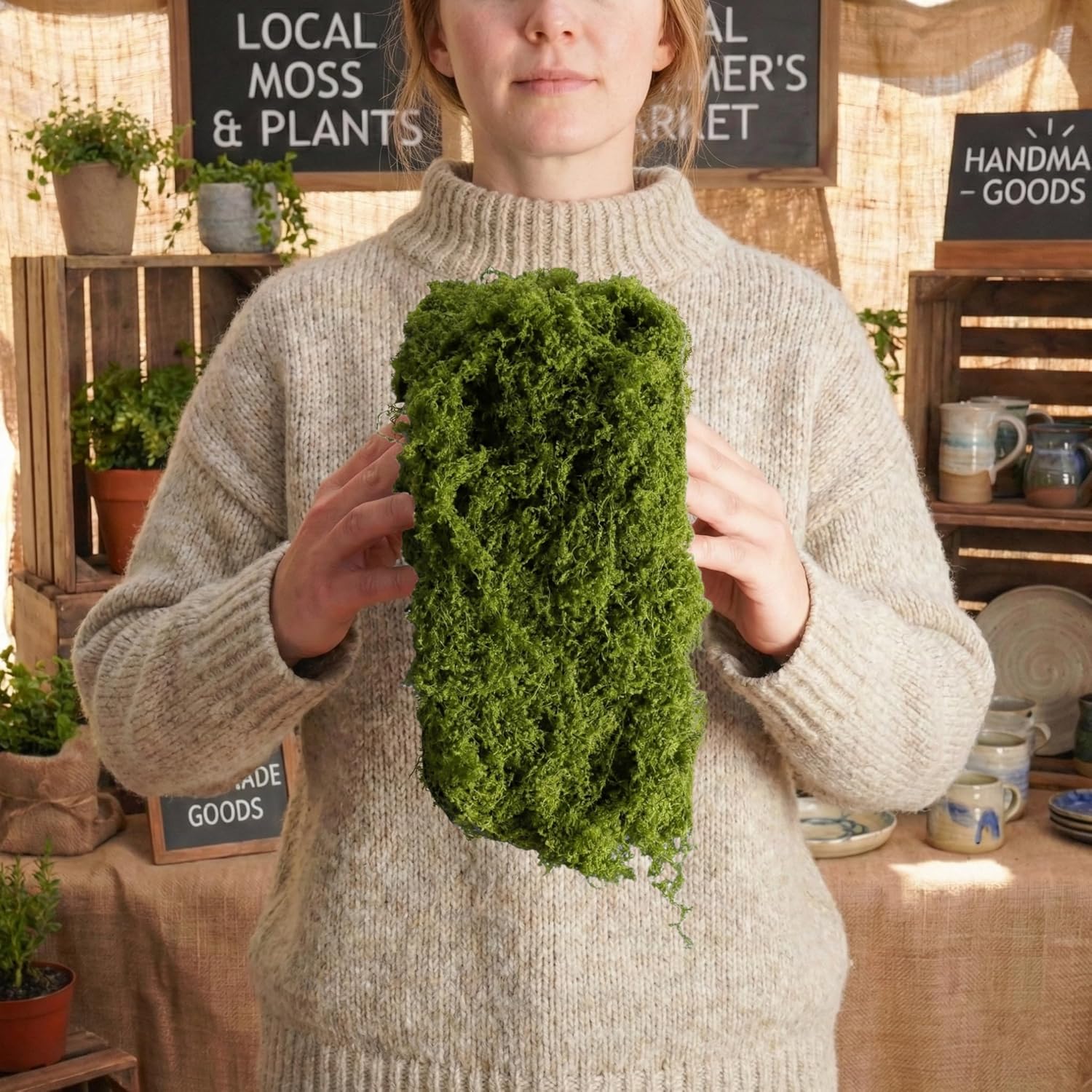 Artificial Moss Table Runner D - Sphagnum Moss Dry 评论和价格