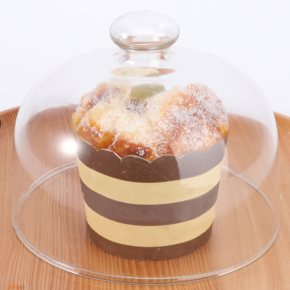 2Pcs Transparent Glass Cake Do - Plastic Dome Clear 评论和价格