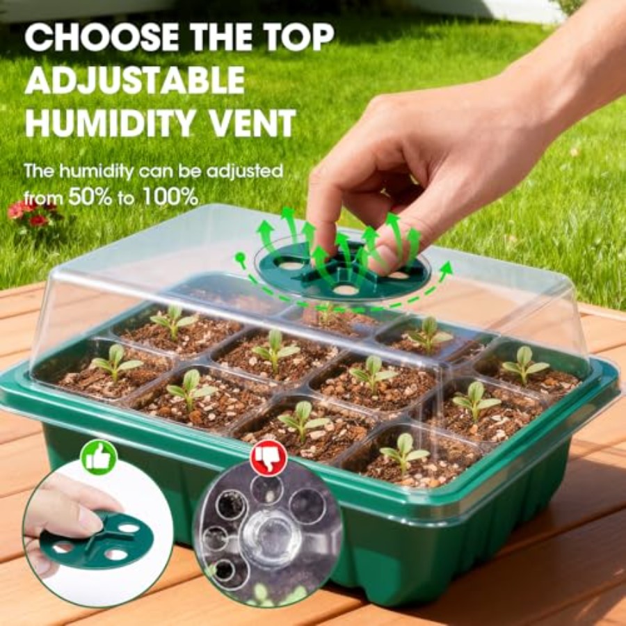 5 Packs Seed Starter Tray with - Humidity Dome Kit 评论和价格