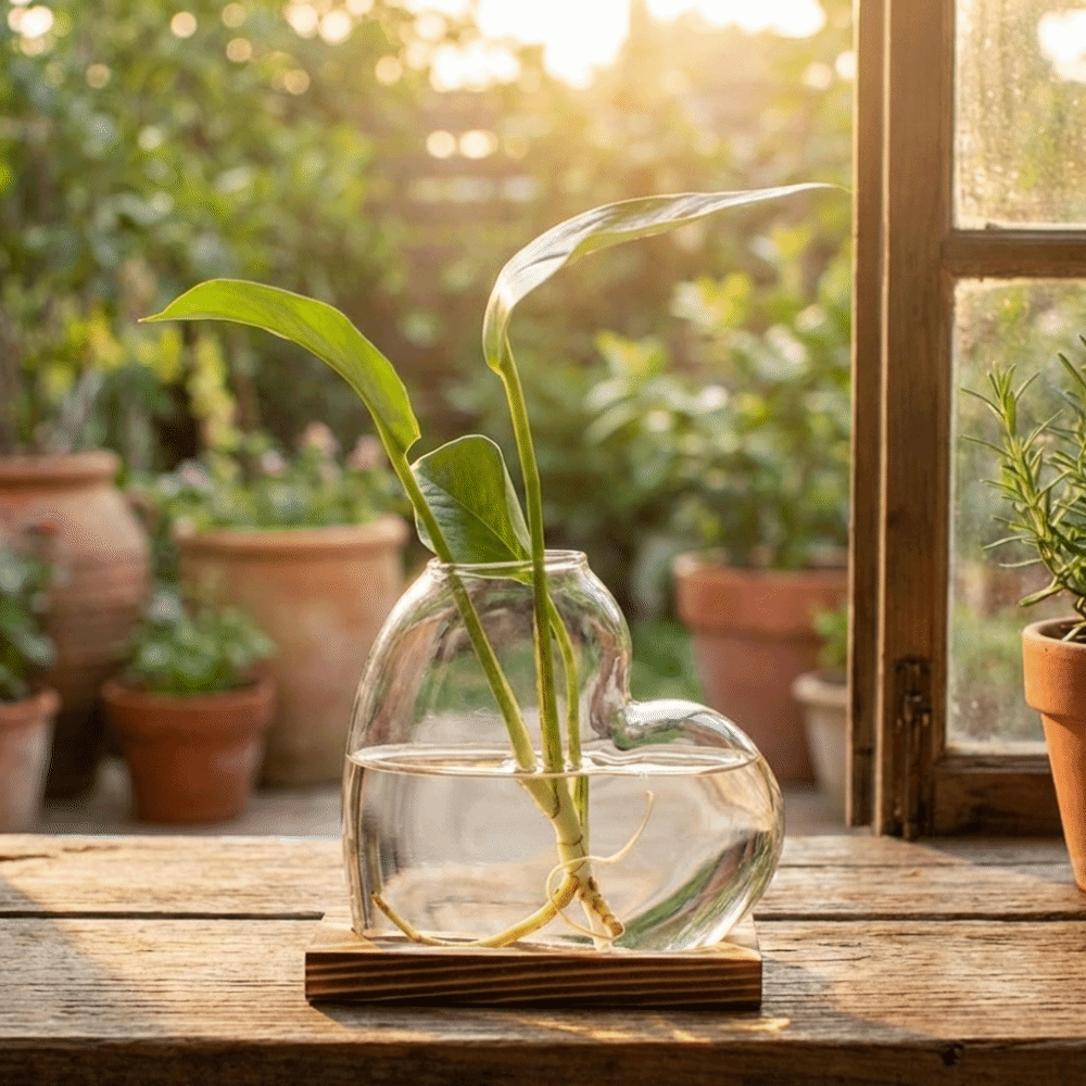 Transparent Hydroponic Glass V - Propagation Station Vase 评论和价格